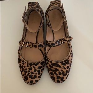 J. Crew Collection Leopard Calf Hair Flats